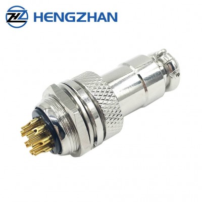 Factory Supply Gold Plated Gx16 M16 4 Pin Power Connector Gold Plated Connector